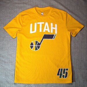 NBA Utah Jazz Donovan Mitchell #45 T Shirt Men’s M Yellow Short Sleeve